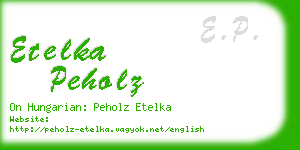 etelka peholz business card